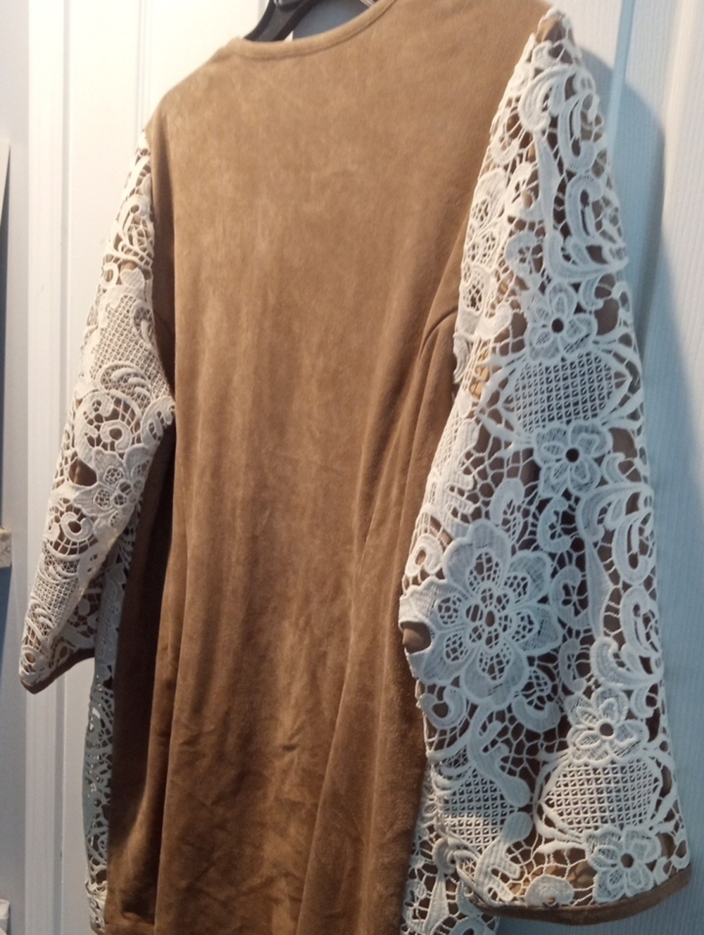CHICO'S LACE & FAUX SUEDE DUSTER - Picture 12 of 12